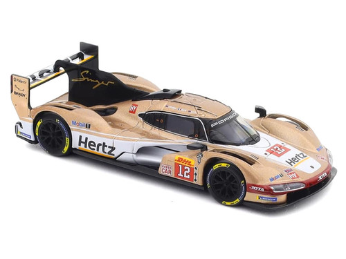 1/43 BBurago 2024 Porsche 963 #12 Hertz Team Jota FIA WEC Hertz Team Jota Callum Ilott, Will Stevens Car Model