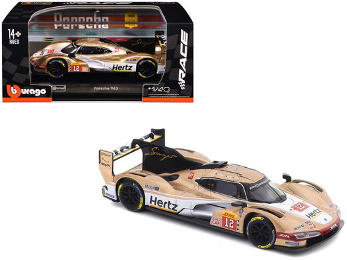 1/43 BBurago 2024 Porsche 963 #12 Hertz Team Jota FIA WEC Hertz