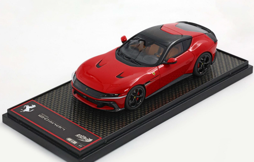 1/43 BBR Ferrari 12 Cilindri Coupe (Red Corsa) with Red Calipers Car Model