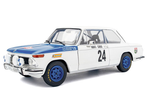 1/18 Solido 2024 1969 BMW 2002 Tii #24 T.Makinen, P.Easter Rallye Monte Carlo Diecast Car Model