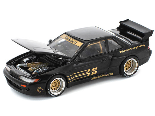 1/64 Poprace Pandem Nissan Silvia S13 (Black) Diecast Car Model