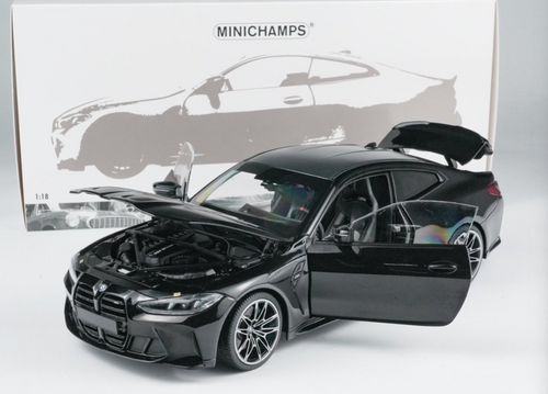 1/18 Minichamps 2024 BMW M4 G82 (Black Metallic) Diecast Car Model