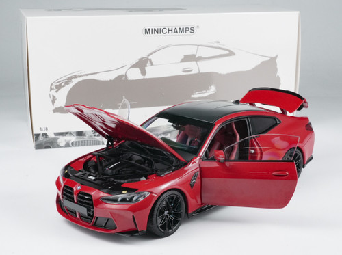1/18 Minichamps 2024 BMW M4 G82 (Red Metallic) Diecast Car Model