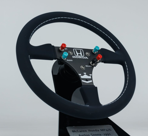1/2 Minichamps 1991 Ayrton Senna McLaren MP4/6 Formula 1 World Champion Steering Wheel Model