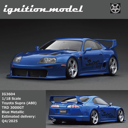 1/18 IG Ignition Model Toyota Supra A80 TRD 3000GT (Blue Metallic
