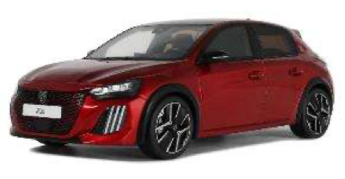 1/18 OTTO 2024 Peugeot 208 GT Hybrid (Red Elisir) Car Model