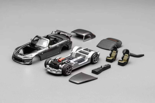 1/64 Motorhelix Honda S2000 Type S (Moon Rock Silver Grey Metallic) Diecast Car Model