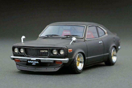 1/43 IG Ignition Model Mazda Savanna (S124A) (Matte Black) Car Model IG0638