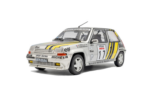 1/18 Solido 1989 Renault 5 GT Turbo MK2 #17 A.Oreille Tour De Corse Diecast Car Model