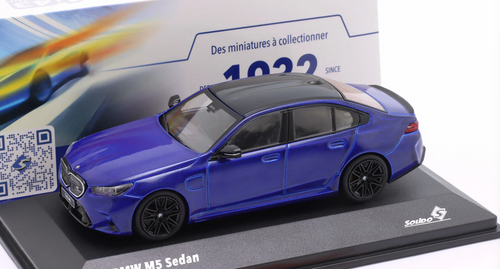 1/43 Solido 2024 BMW M5 G90 Sedan (Marina Bay Blue) Diecast Car Model