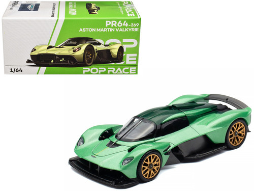 1/64 Poprace Aston Martin Valkrie Iridescent Emerald Green Diecast Car Model