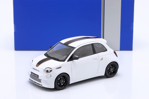 1/18 Ixo 2024 Fiat 500e Abarth (White) Diecast Car Model