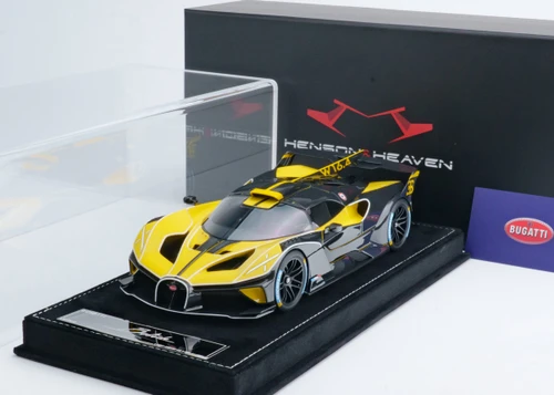 1/18 HH Model Bugatti Bolide (Giallo Modena Yellow & Carbon Black) Car Model