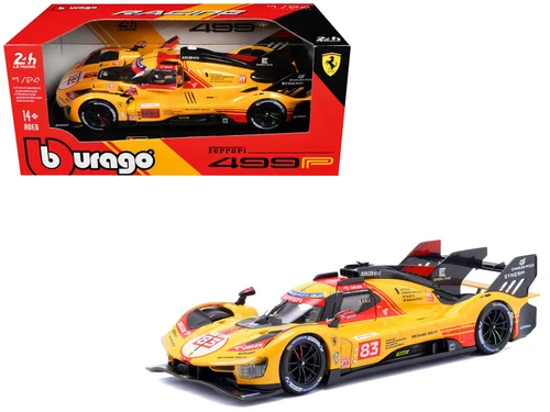 1/24 BBurago 2024 Ferrari 499P #83 24h LeMans AF Corse Robert Kubica, Robert Shwartzmann, Yifei Ye Diecast Car Model