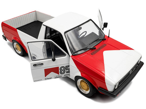 1/18 Solido 1982 Volkswagen Caddy MK.1 M Racing Tribute (Red & White) Diecast Car Model