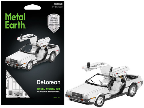 Model Kit DeLorean Brushed Metal (Moderate Difficulty) Steel Model by Metal Earth Model Kit DeLorean Brushed Metal (Moderate Difficulty) Steel Model by Metal Earth