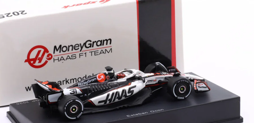 1/64 Spark Haas VF-25 No.31 MoneyGram Haas F1 Team 5th Chinese GP 2025 Esteban Ocon Car Model