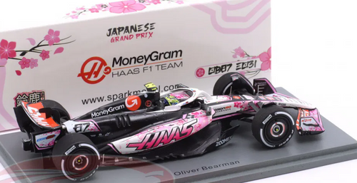 1/43 Spark Haas VF-25 No.87 MoneyGram Haas F1 Team Japanese GP 2025 Oliver Bearman Car Model