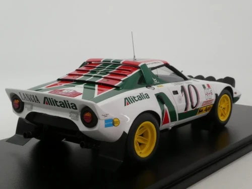 1/18 Spark Lancia Stratos No.10 Winner Monte Carlo Rally 1976 S. Munari - S. Maiga Car Model