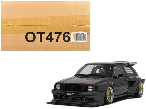 1/18 OTTO 2021 Volkswagen Golf II GTI By Khyzyl Saleem Ascot Grey Metallic Car Model