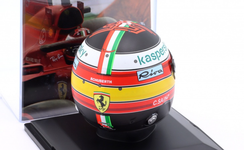 1/5 Spark 2021 Formula 1 Carlos Sainz jr. Scuderia Ferrari #55 6th Italy GP Helmet Model