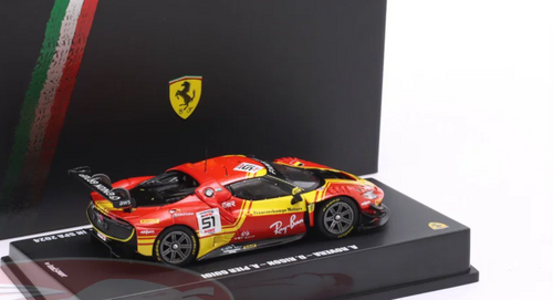 1/64 Looksmart Ferrari 296 GT3 No.51 AF Corse - Francorchamps Motors 2nd 24H Spa 2024 A. Rovera – D. Rigon – A. Pier Guidi Car Model