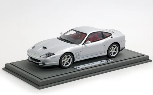 1/18 BBR 1996 Ferrari 550 Maranello Ex Schumacher (Silver Nurburgring with Red Interior) Car Model