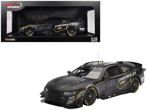 1/18 Top Speed NASCAR Next Gen Garage 56 Chevrolet Camaro ZL1 #24 Hendrick Motorsports Test Car Car Model