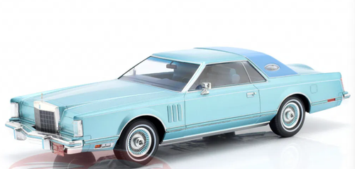 1/18 ModelCarGroup 1978 Lincoln Continental Mark V (Light Blue Metallic) Diecast Car Model