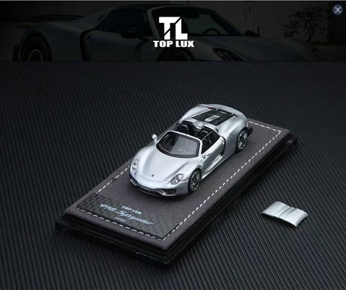 1/64 Top Lux Porsche 918 Spyder (Silver Blue) Diecast Car Model