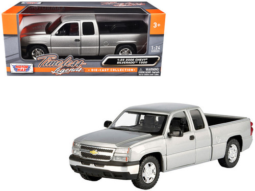 1/25 Motormax 2006 Chevrolet Silverado 1500 (Silver Grey) Diecast