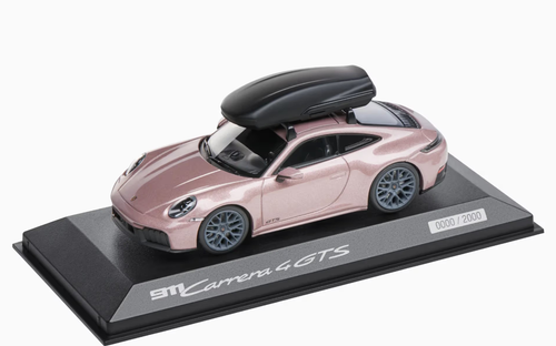 1/43 Dealer Edition 2024 Porsche 911 (992.2) Carrera 4 GTS (Frozen Berry Pink Red) Car Model