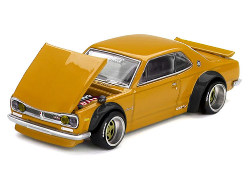 1/64 Kaido House Nissan Skyline 2000 GT-R (KPGC10) Kaido Street V2 (Yellow) Diecast Car Model