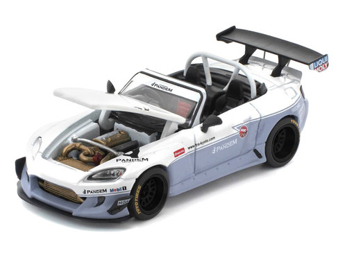 1/64 Poprace Honda S2000 Pandem (White) Diecast Car Model