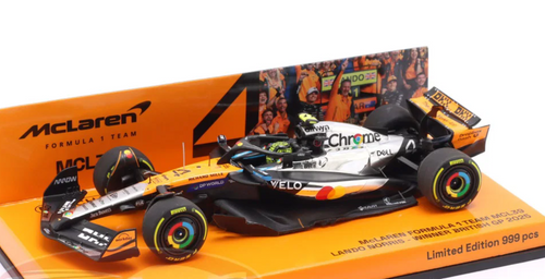 1/43 Minichamps 2025 Formula 1 McLaren F1 Team MCL39 Winner British GP #4 Lando Norris Car Model