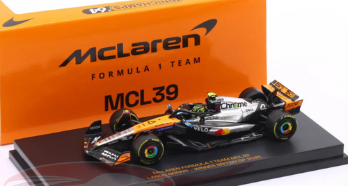 1/64 Minichamps 2025 Formula 1 McLaren F1 Team MCL39 Winner British GP #4 Lando Norris Car Model