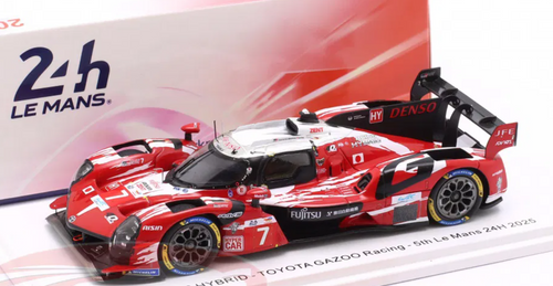 1/43 Spark Toyota GR010 - Hybrid No.7 TOYOTA GAZOO RACING 5th Le Mans 24H 2025 M. Conway - K. Kobayashi - N. De Vries Car Model