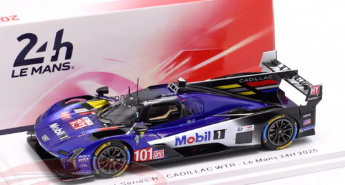 1/43 Spark Cadillac V-Series.R No.101 CADILLAC WTR Le Mans 24H 2025 R. Taylor - J. Taylor - F. Albuquerque Car Model