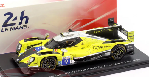 1/43 Spark Oreca 07 - Gibson No.9 IRON LYNX-PROTON Le Mans 24H 2025 J. Ried - M. Capietto - R. De Gérus Car Model