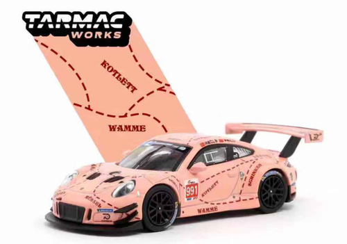 1/64 Tarmac Works TW 2018 Porsche 911 GT3 R Pink Pig Car Model