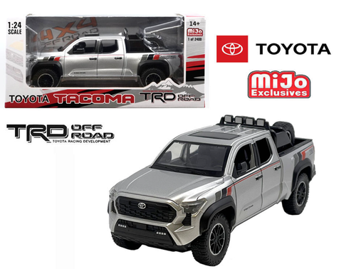 1/24 2024 Toyota Tacoma TRD Off-Road Custom (Silver) Diecast Car Model 1/24 2024 Toyota Tacoma TRD Off-Road Custom (Silver) Diecast Car Model