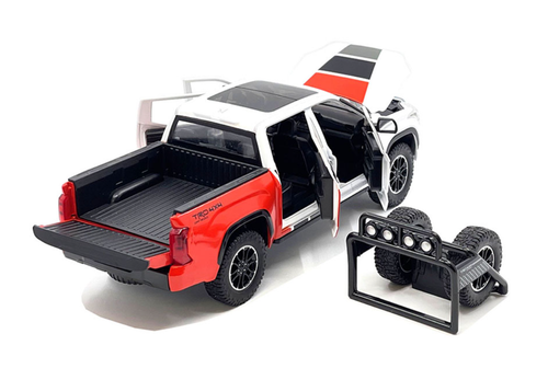 1/24 2024 Toyota Tacoma TRD Off-Road Custom (Red & White) Diecast Car Model 1/24 2024 Toyota Tacoma TRD Off-Road Custom (Red & White) Diecast Car Model