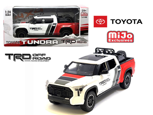 1/24 2024 Toyota Tacoma TRD Off-Road Custom (Red & White) Diecast Car Model 1/24 2024 Toyota Tacoma TRD Off-Road Custom (Red & White) Diecast Car Model