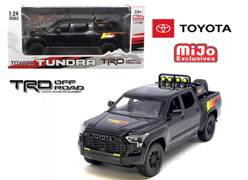 1/24 2024 Toyota Tacoma TRD Off-Road Custom (Black) Diecast Car Model 1/24 2024 Toyota Tacoma TRD Off-Road Custom (Black) Diecast Car Model