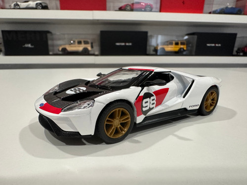 1/38 Kinsmart Ford GT Heritage Edition #98 (White) Diecast Car Model