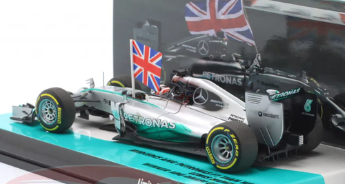 1/43 Minichamps 2014 Formula 1 Lewis Hamilton Mercedes F1 W05 #44 Winner Abu Dhabi GP Formula 1 World Champion 2014 Car Model