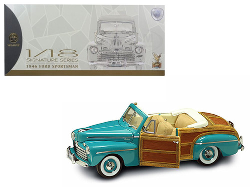 1946 Ford Sportsman Woody Green 1/18 Diecast Model Car by Road Signature