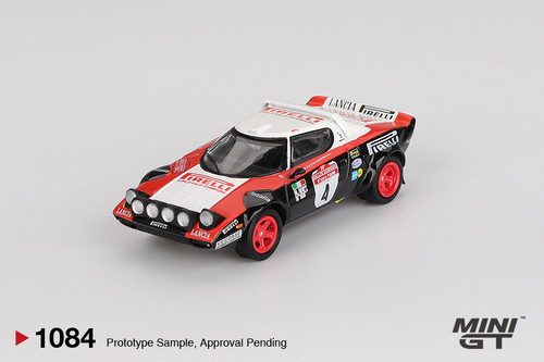 1/64 Mini GT 1978 Lancia Stratos HF #4 Rally Sanremo Winner Car Model