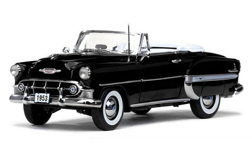 1/18 Sunstar 1953 Chevrolet Bel Air Open Convertible (Black) Diecast Car Model