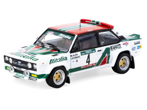 1/64 Tarmac Works 1978 FIAT 131 ABARTH Rally Rallye de Portugal Vinho do Porto Winner Markku Alén, Ilkka Kivimäki Diecast Car Model